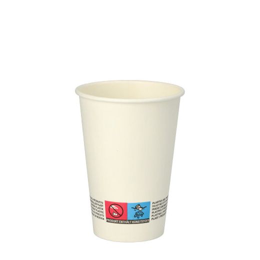 Automatenbecher, Pappe "To Go" 0,18 l Ø 7 cm · 9,2 cm weiss 1