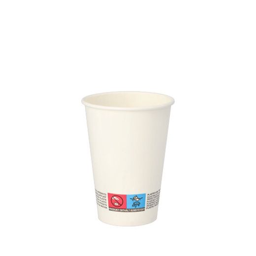 Automatenbecher, Pappe "To Go" 0,18 l Ø 7 cm · 9,2 cm weiss 1