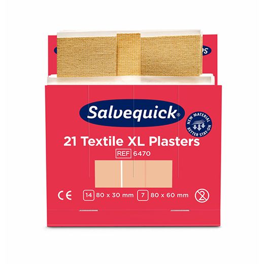 "Cederroth" Salvequick Textil Pflaster XL (21 Stück) braun, Nachfüllpack 1