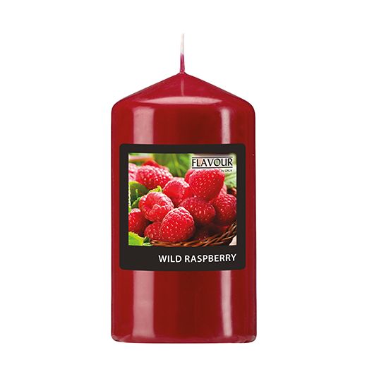 Duft-Stumpenkerzen, Wild Raspberry, Ø 58 mm · 110 mm, "Flavour" - Bild 1