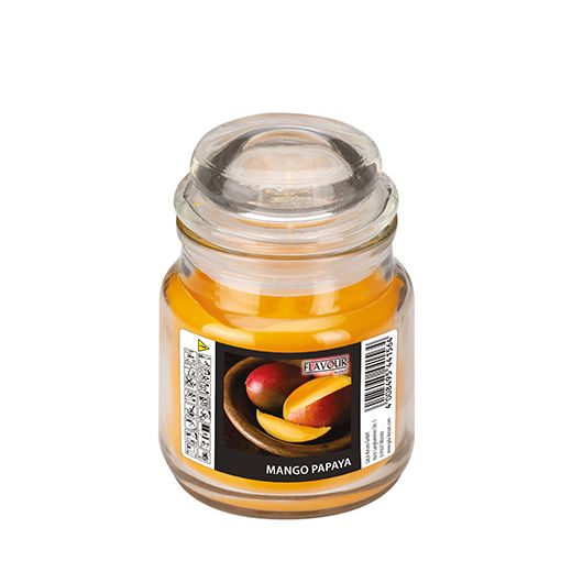 Duftkerzen im Glas, Mango-Papaya, Ø 60 mm · 85 mm, "Flavour" 1