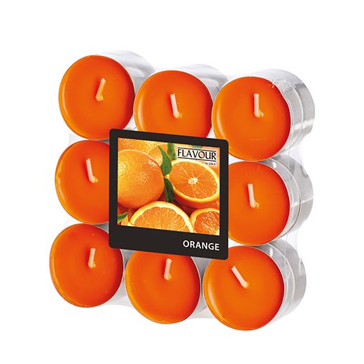 Duftteelichter, Orange, Ø 37,5 mm · 16,6 mm, "Flavour" - Bild 1