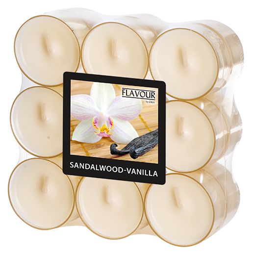 Duftteelichter, Sandalwood-Vanilla, Ø 38 mm · 24 mm, "Flavour" - Bild 1