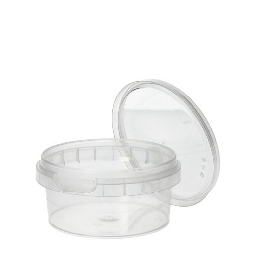 Feinkostbecher, PP rund 180 ml Ø 9,5 cm · 4,5 cm transparent mit Originalitätsverschluss 1