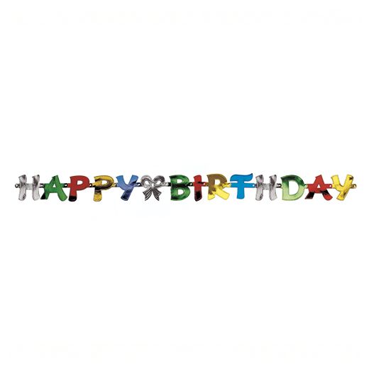 Geburtstagsgirlande "Happy Birthday" 1,4 m  1