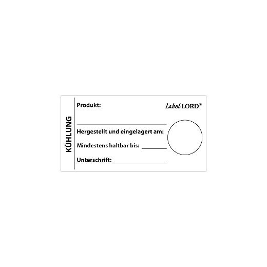 HACCP Etiketten 37 x 64 mm weiss Kühlschrank, abwaschbar 1