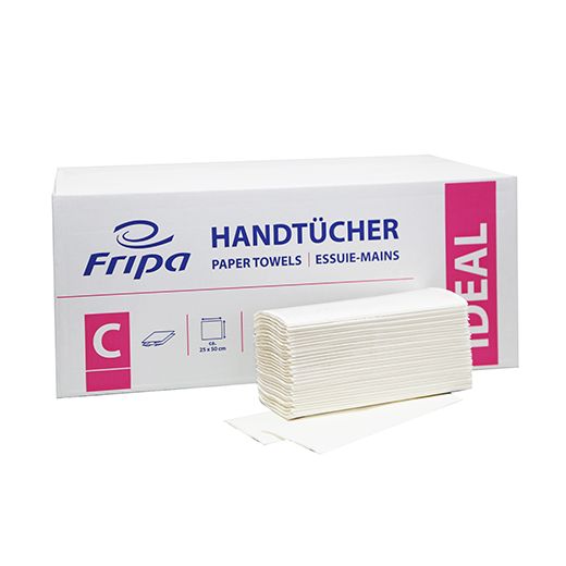 Handtuchpapier, C-Falz, 1-lagig, 50 x 25 cm, hochweiss 1