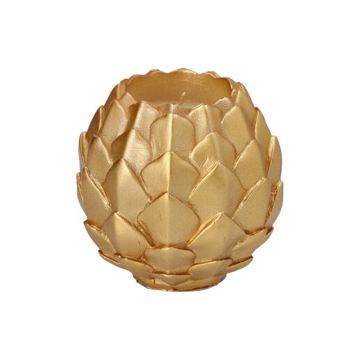 Kugelkerze gold,  Ø 10 cm "Pine Cone" 1