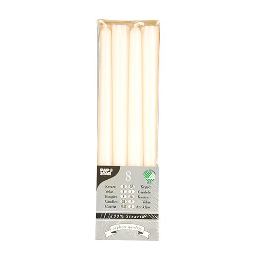 Leuchterkerzen creme Ø 2,2 cm · 25 cm aus 100 % Stearin 1