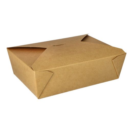 Lunchboxen, Pappe "pure" 2000 ml 15,5 x 21,5 cm x 6,4 cm braun 1