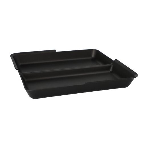 Mehrweg-Foodboxen 2-geteilt, 23,4 x 23,4 x 2,9 cm schwarz - Bild 1