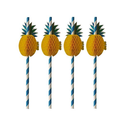 Papierstrohhalme Ø 6 mm · 20 cm "Pineapple" - Bild 1