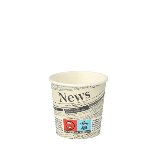 Pappbecher "To Go", 0,1 l "Newsprint" 1