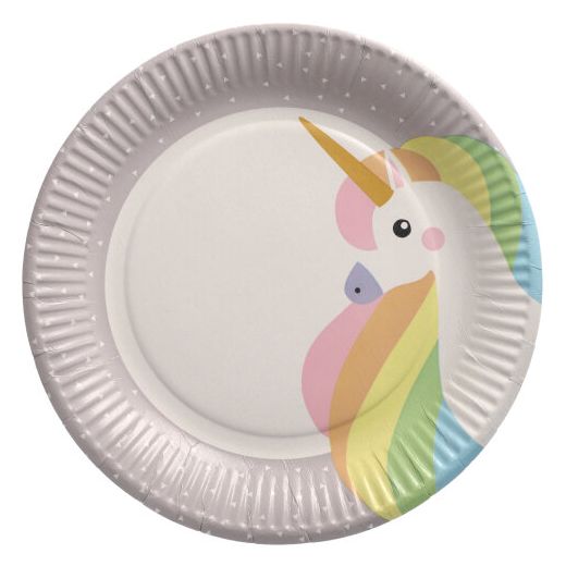 Pappteller rund Ø 23 cm "Unicorn" 1