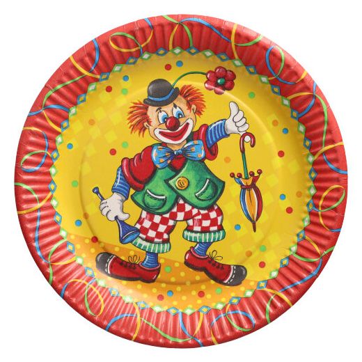 Pappteller Ø 23 cm "Clown" 1