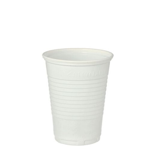 Plastikbecher (PP) 0,18 l Ø 7 cm · 8,6 cm weiss - Bild 1