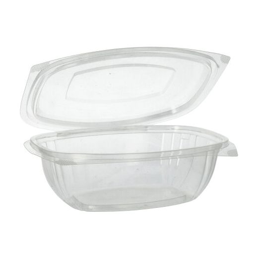 Salatschalen To Go mit Klappdeckel, PLA "pure" 1 l 7,6 x 20,5 x 16,8 cm glasklar 1