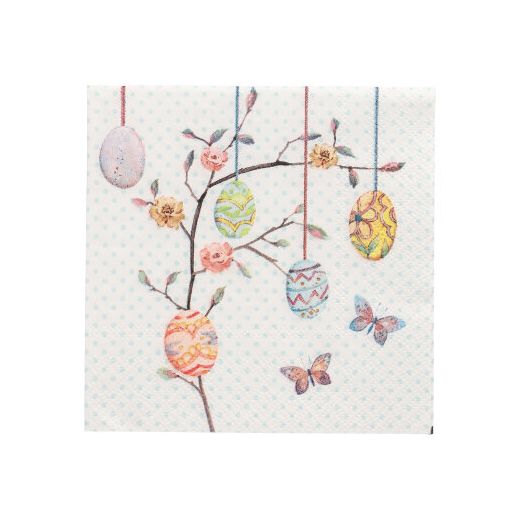 Servietten, 3-lagig 1/4-Falz 25 x 25 cm "Easter Branch" - Bild 1