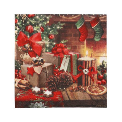 Servietten, 3-lagig 1/4-Falz 33 x 33 cm "Cozy Christmas" - Bild 1