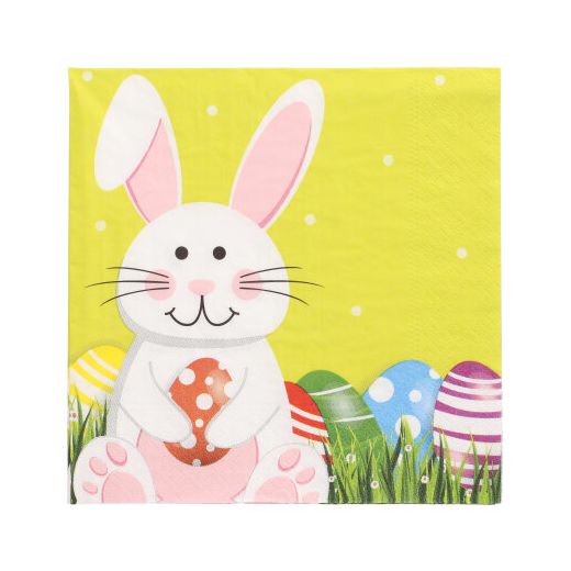 Servietten, 3-lagig 1/4-Falz 33 x 33 cm "Easter Bunny" - Bild 1