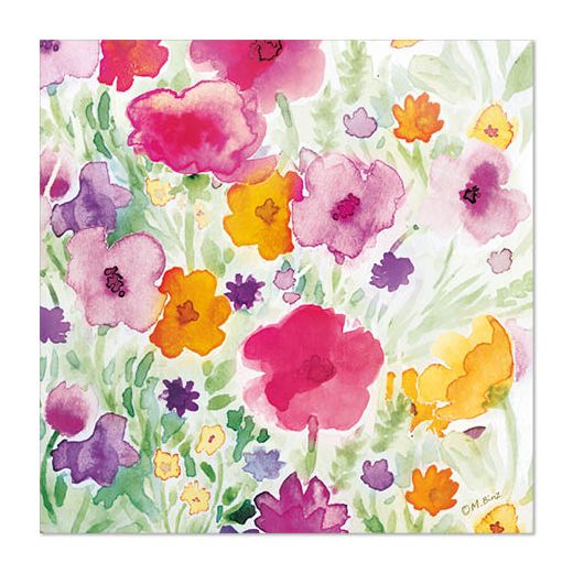 Servietten, 3-lagig 1/4-Falz 33 x 33 cm "Flower Field" 1