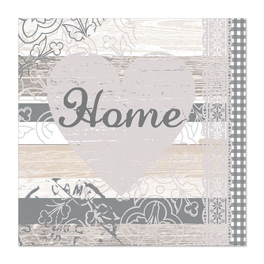 Servietten, 3-lagig 1/4-Falz 33 x 33 cm "Home" 1