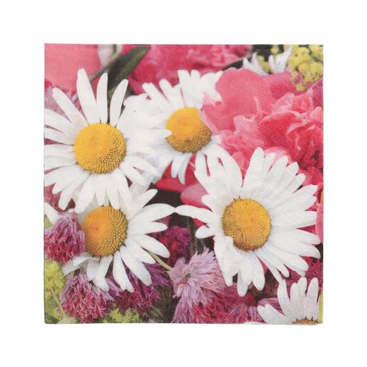 Servietten, 3-lagig 1/4-Falz 33 x 33 cm "Marguerite" - Bild 1