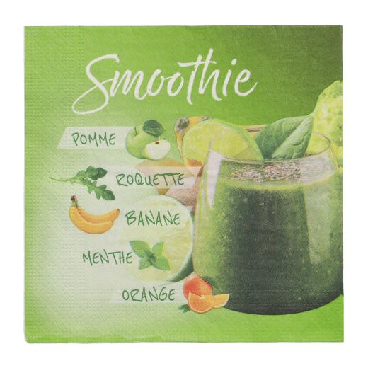 Servietten, 3-lagig 1/4-Falz 33 x 33 cm "Smoothie" 1