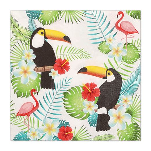 Servietten, 3-lagig 1/4-Falz 33 x 33 cm "Toucans" 1