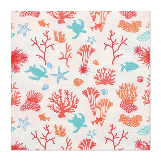 Servietten, 3-lagig 1/4-Falz 33 x 33 cm "Under the Sea" 1