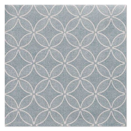 Servietten "ROYAL Collection" 1/4-Falz 40 x 40 cm arktikblau "Circle Flowers" 1