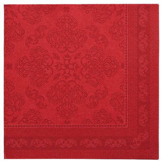 Servietten "ROYAL Collection" 1/4-Falz 40 x 40 cm bordeaux "Arabesque" 1