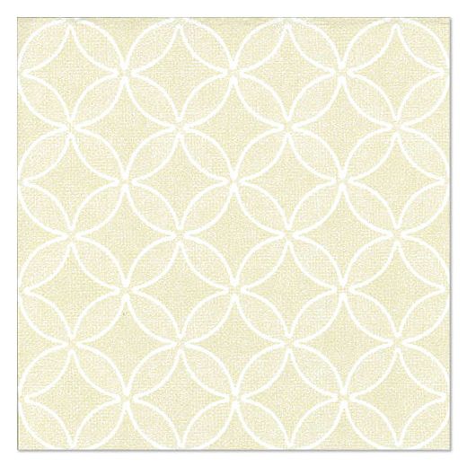 Servietten "ROYAL Collection" 1/4-Falz 40 x 40 cm champagner "Circle Flowers" - Bild 1