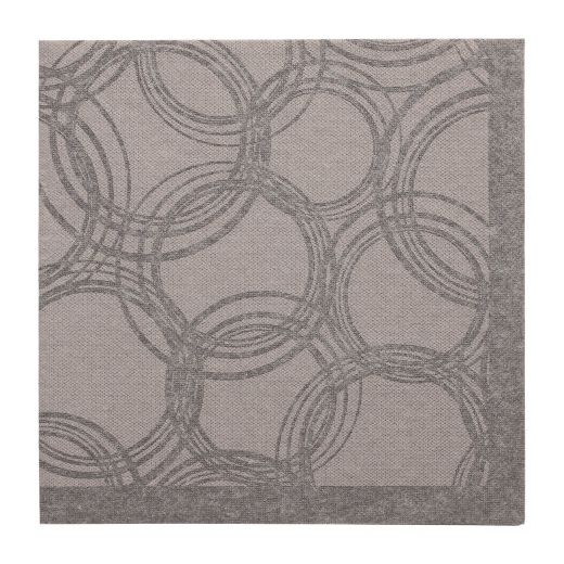 Servietten "ROYAL Collection" 1/4-Falz 40 x 40 cm grau "Bubbles" - Bild 1