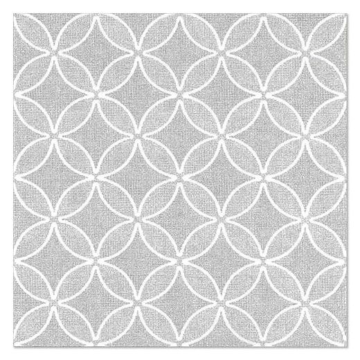 Servietten "ROYAL Collection" 1/4-Falz 40 x 40 cm grau "Circle Flowers" 1