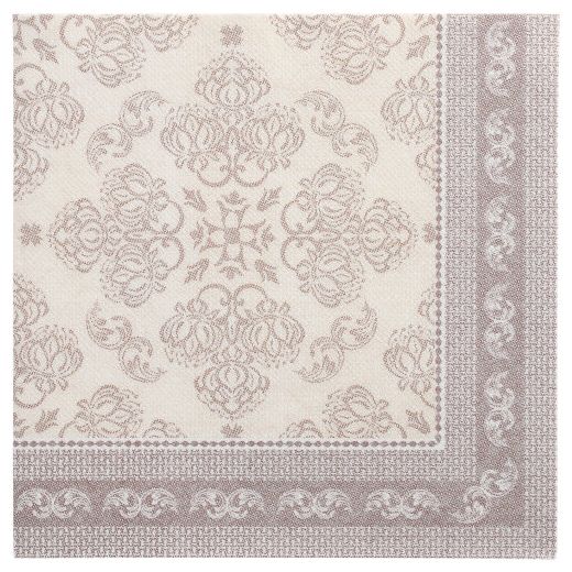 Servietten "ROYAL Collection" 1/4-Falz 40 x 40 cm mocca "Arabesque" - Bild 1