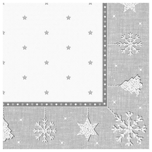 Servietten "ROYAL Collection" 1/4-Falz 40 x 40 cm silber "X-Mas" - Bild 1