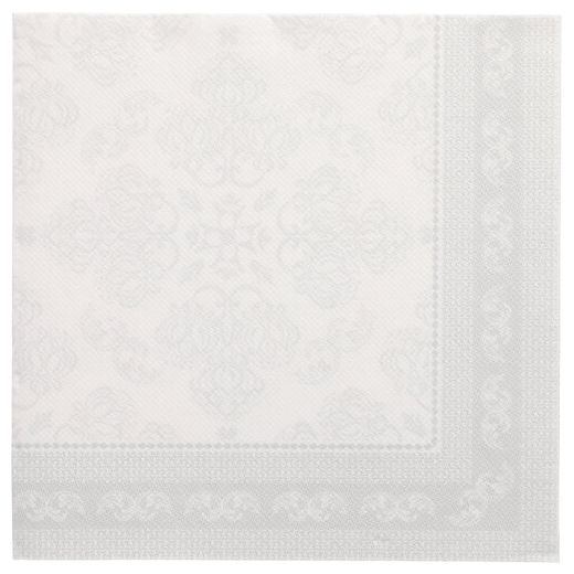 Servietten "ROYAL Collection" 1/4-Falz 40 x 40 cm weiss "Arabesque" - Bild 1