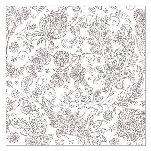 Servietten, grau, "ROYAL Collection", 1/4-Falz, 40 x 40 cm, "Paisley"

 1