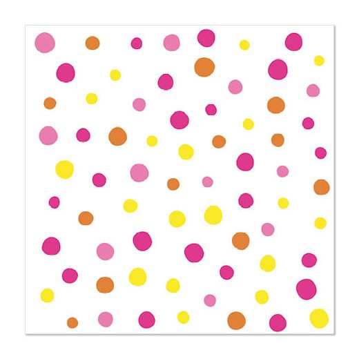 Servietten, 3-lagig 1/4-Falz 33 x 33 cm pink "Colourful Dots" 1