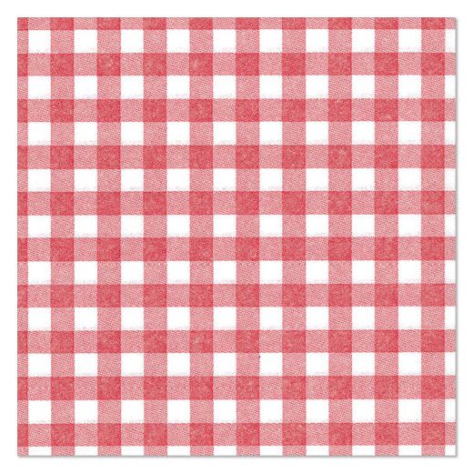 Servietten, rot "ROYAL Collection" 1/4-Falz 40 x 40 cm "Vichy Karo" 1