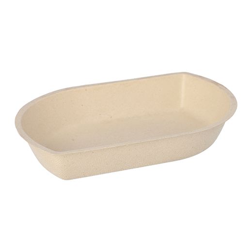 Snacktrays aus Zuckerrohr natur, 14,4 x 21 cm x 3,6 cm 1