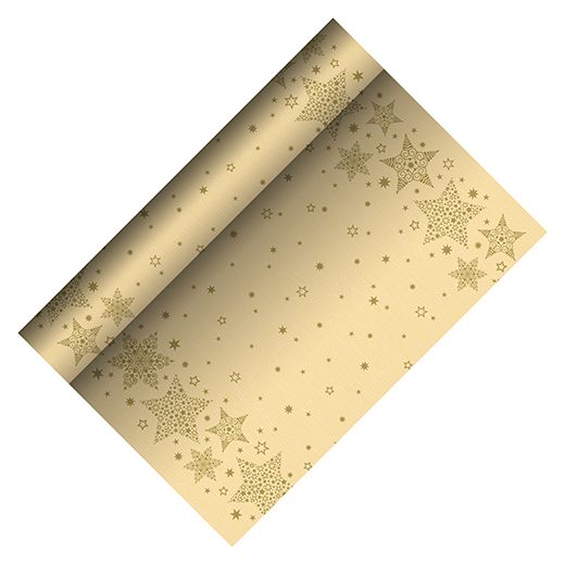 Tischläufer, stoffähnlich, Airlaid 3 m x 40 cm creme "Christmas Shine" 1