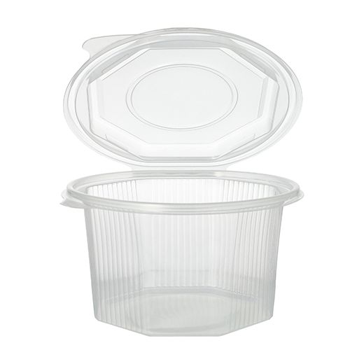 Transparenter Verpackungsbecher mit anhängendem Klappdeckel, 1000 ml 1