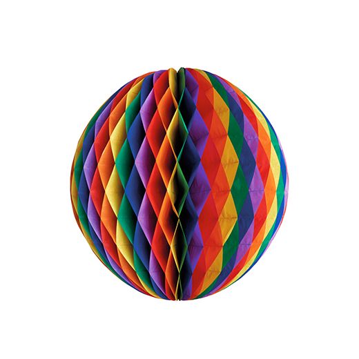 Wabenball Ø 60 cm "Rainbow" schwer entflammbar 1