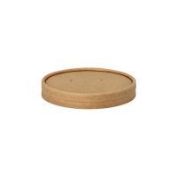 Deckel für Suppenbecher "To Go", Pappe rund Ø 9,8 cm · 1,6 cm braun