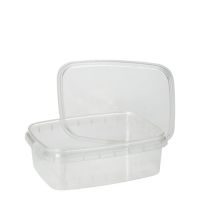 Feinkostbecher, PP eckig 200 ml 3,5 cm x 8,6 cm x 10,9 cm transparent mit Originalitätsverschluss