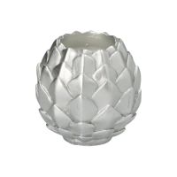 Kugelkerze silber, Ø 10 cm "Pine Cone"