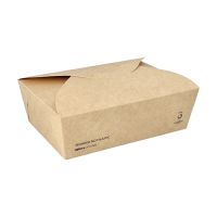 Lunchboxen, Pappe "NOTPLA", 1500ml, 15 x 21 x 6,5 cm braun