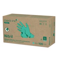 Nitril-Handschuhe, puderfrei grün Größe S, biologisch abbaubar